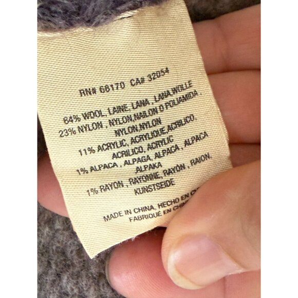 Hand Knit By Dolly Multicolor Wool Blend Patchwork Sweater With Fringe & Texture - Picture 6 of 8